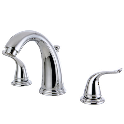 Kingston Brass Yosemite Two-Handle 3-Hole Deck Mount Widespread Bathroom Faucet with Retail Pop-Up Drain