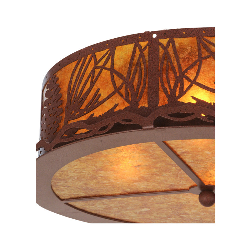 Rustic Lodge 4 - Light Flush Mount