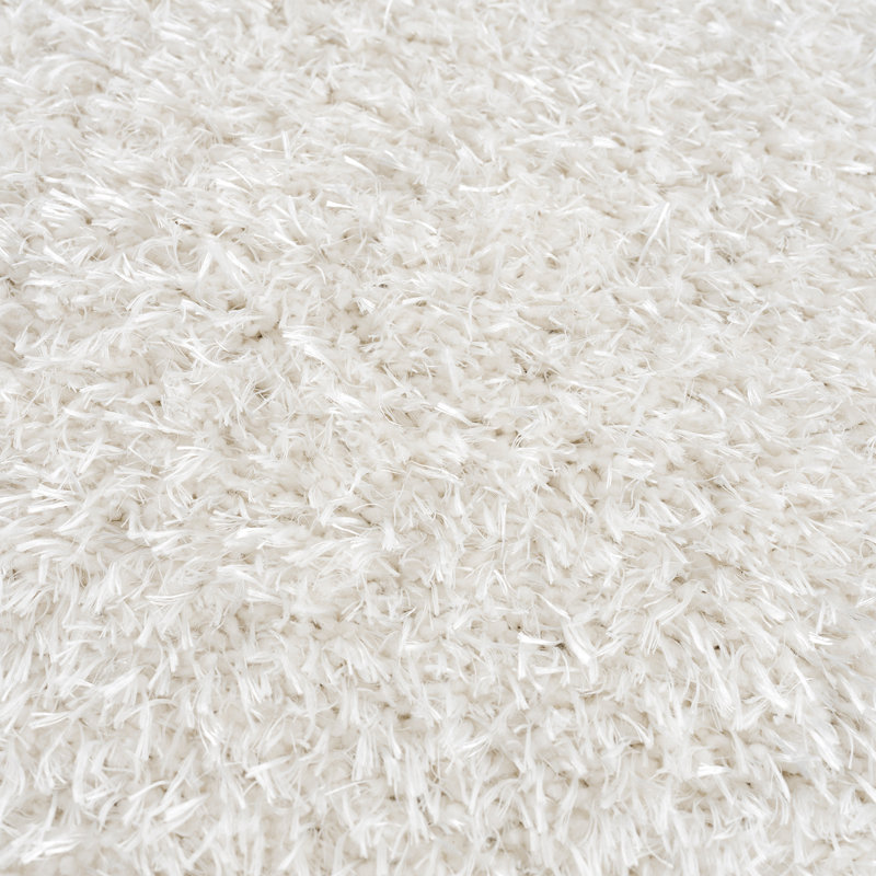 Tapis blanc tissé à la machine Mankan, Rectangle 5 pi 3 po x 7 pi 2 po