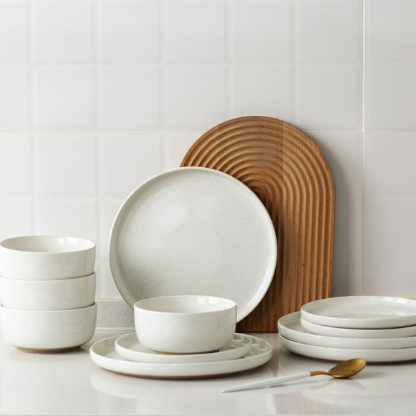 Daytona Stoneware Dinnerware - Set of 12 & Reviews | AllModern