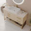 Meuble-lavabo autoportant moderne avec lavabo vasque en céramique