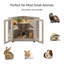 Corner Small Animal Cage with Ramp and Hide House-1857133550