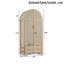 Modern Wardrobe with Curved Doors, Hanging Rail and Drawers for Bedrooms and Entryways