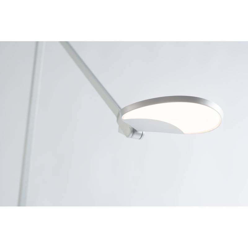 Splitty 45.3'' Silver LED Swing Arm Floor Lamp with USB