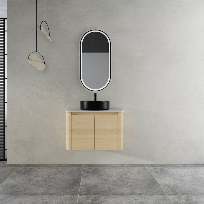 Meuble-lavabo mural avec lavabo d'art en céramique