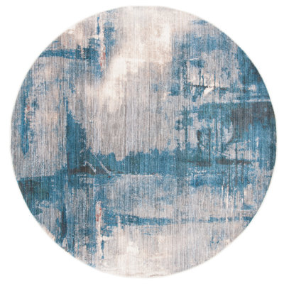 Tapis abstrait bleu / gris
