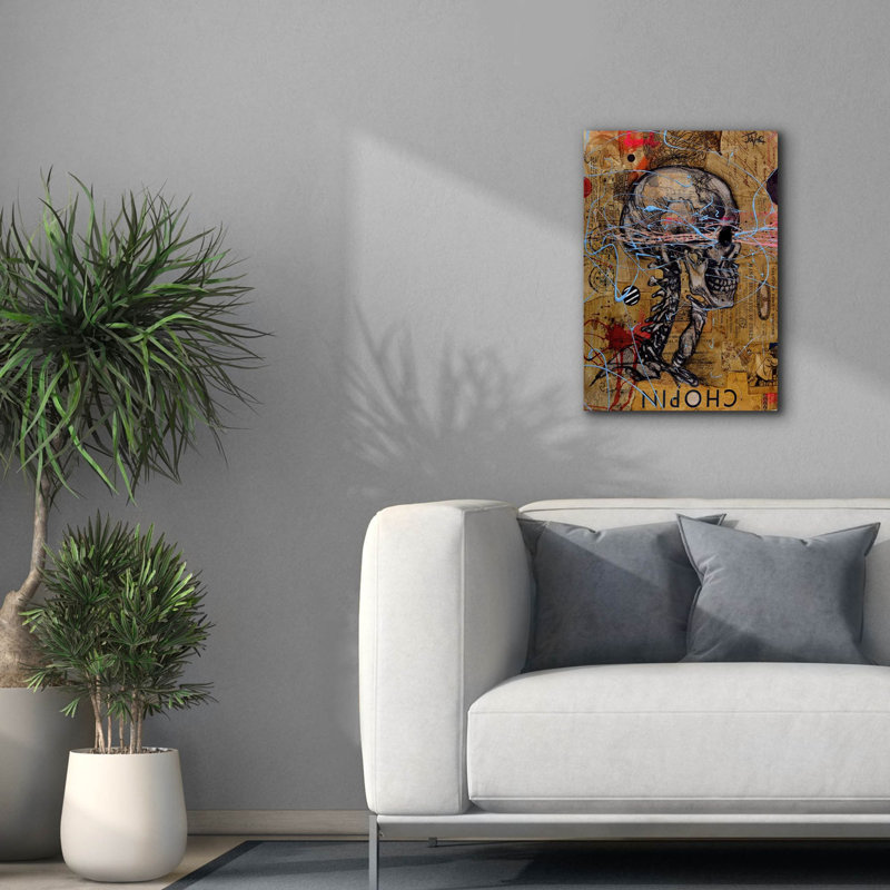 "Epop Graffiti" Chopins Ghost "par Loui Jover, art mural sur toile, H 26 po x l 18 po x P 0,75 po