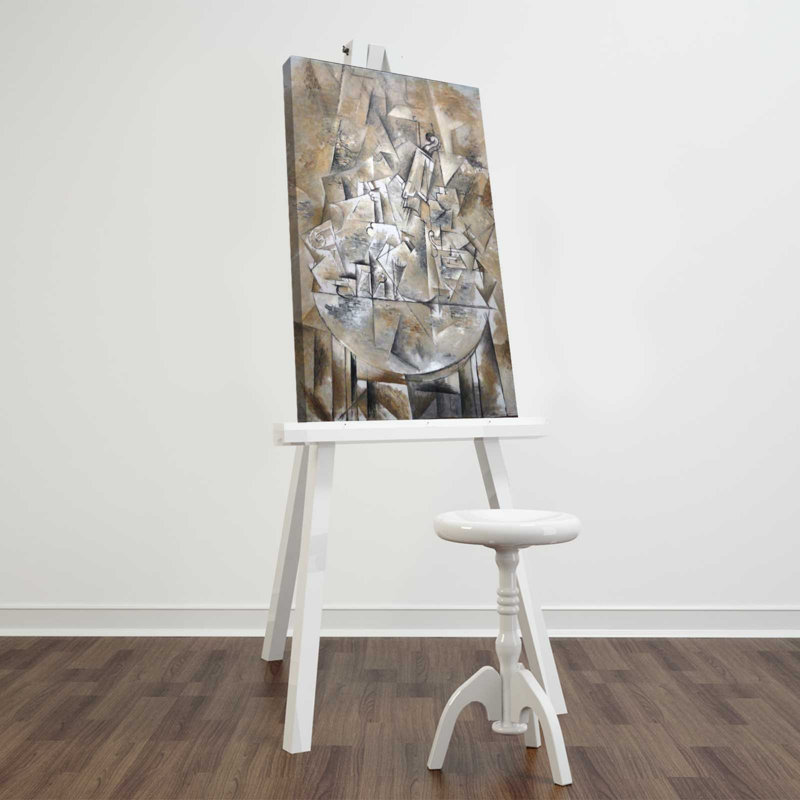 Peinture décorative sur toile, «Man with a guitare», par Georges Braque, 17,7 po x 27,6 po | 100% toile de suède, cadre 100% bois (épaisseur: 1,2 po) | Œuvre élégante pour la décoration intérieure, parfaite pour les amateurs d'art