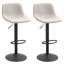 Tabourets de bar réglables, chaises pivotantes à hauteur de bar avec dossier rembourré pour la cuisine, le comptoir et le bar personnel, ensemble de 2