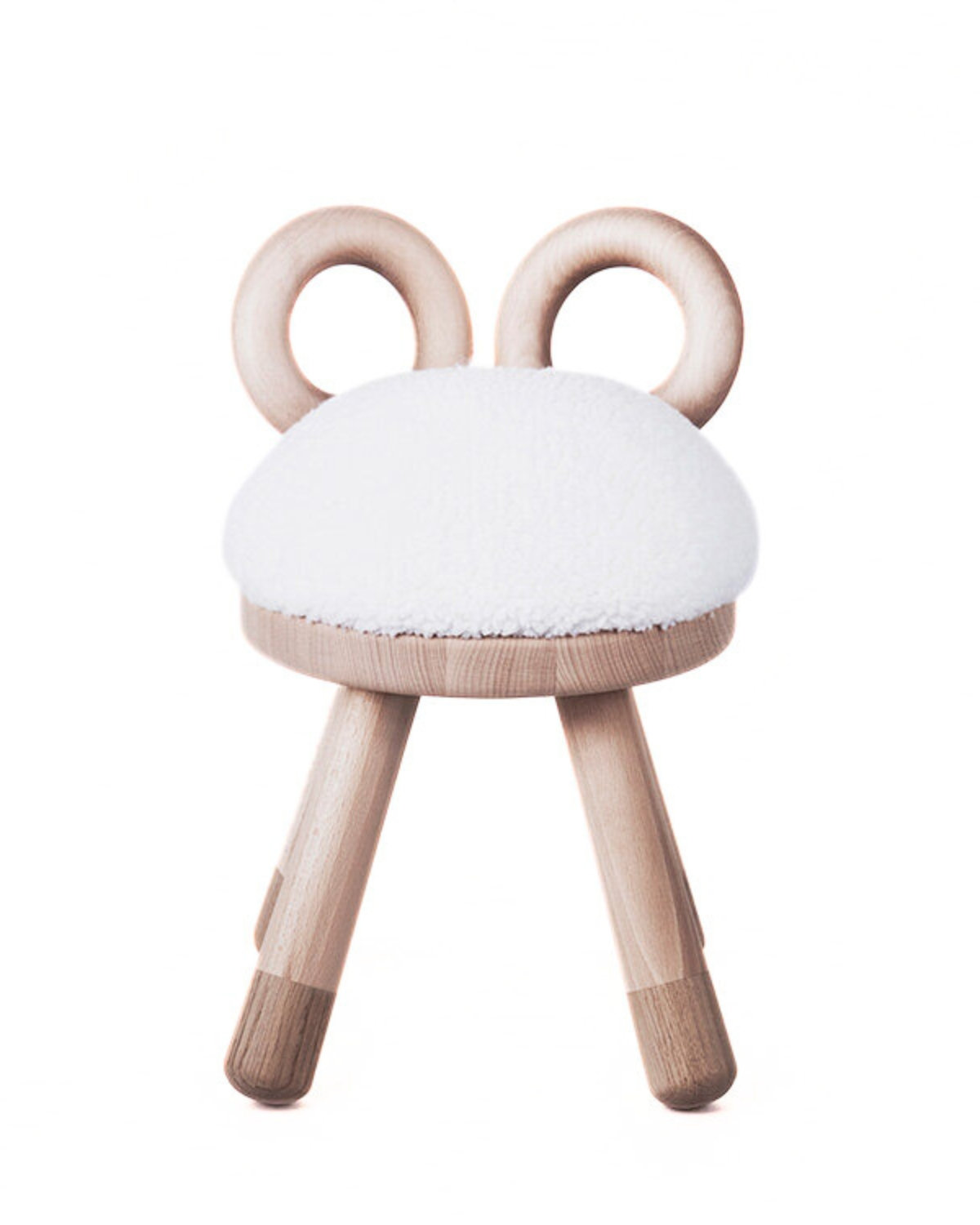 Kids Wood Novelty Chair and Ottoman Set