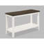 Table basse moderne avec plateau ouvert, salon 3 pièces au fini brun et blanc, fabrication solide