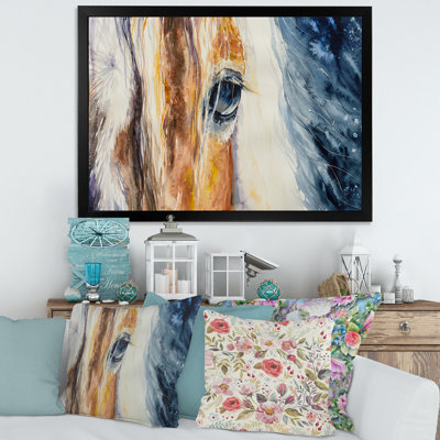 Close-Up of A Beautiful Horses Eye I - Animals Printed Canvas Wall Art