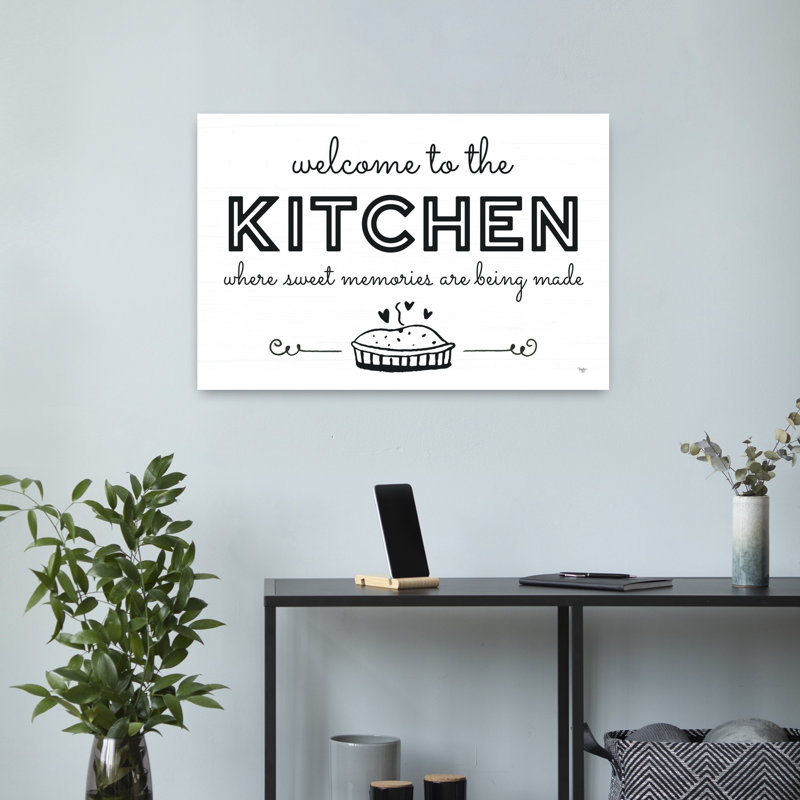 Welcome To The Kitchen, art contemporain abstrait, H 16 po x l 24 po