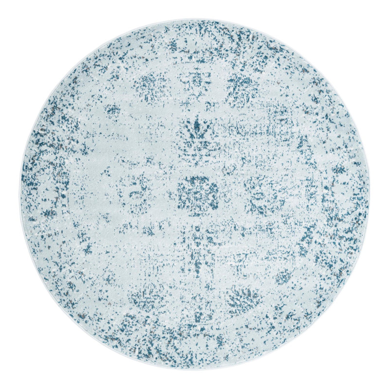 Brandt Rug, Round 6'1", No, Light Blue/Navy