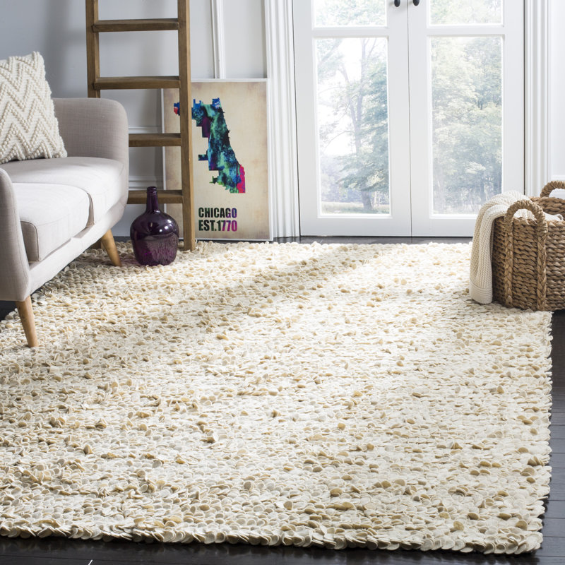 Haileyann Hand Tufted Wool Pile Rug, Rectangle 4' x 6'