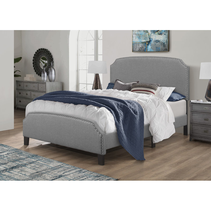 Upholstered Bed, Super King (6'), Grey