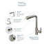 Robinet de cuisine à poignée simple pull out Sloane-47589046
