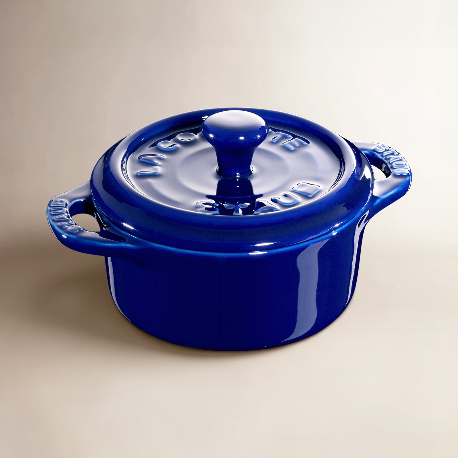 Staub Mini Ceramic Cocotte, Dark Blue