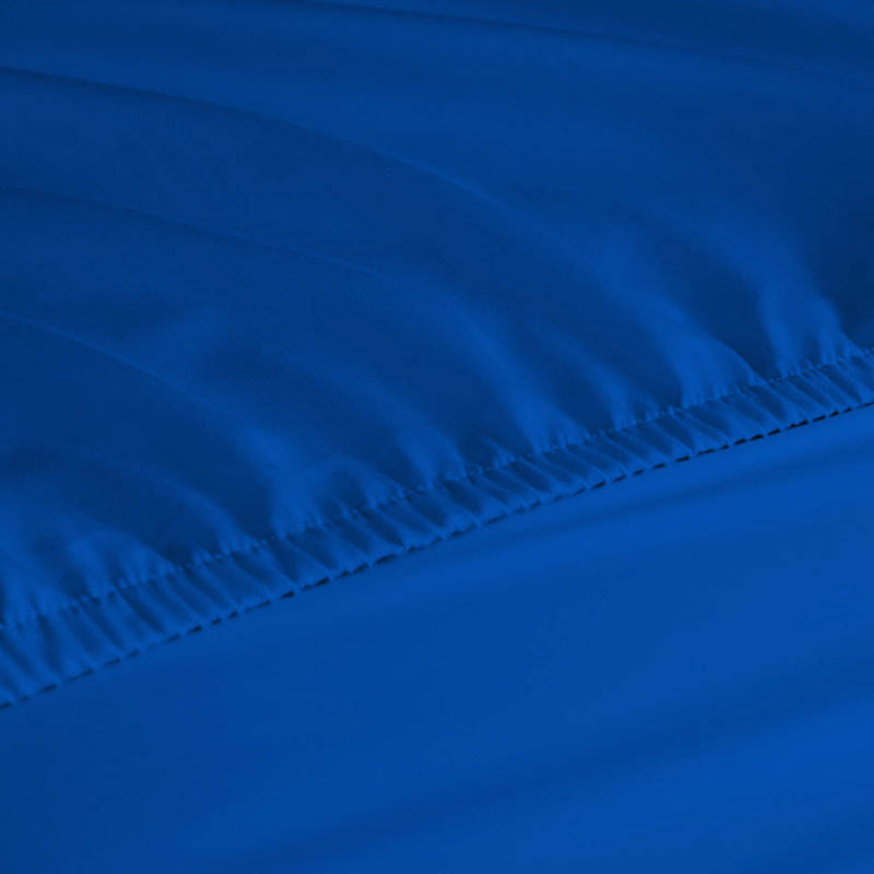 Ensemble de draps en rayonne de bambou 6 pièces , Ensemble de draps pour lit double + 1 drap-housse , Bleu Oregon