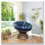 360° Swivel Indoor Outdoor Rattan Chair with Soft Thick Cushion-1825551346