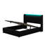 Lit pleine grandeur tapissier, boutons / applications / télécommande, lit de rangement hydraulique avec charge USB Type-C et DEL-1314945526