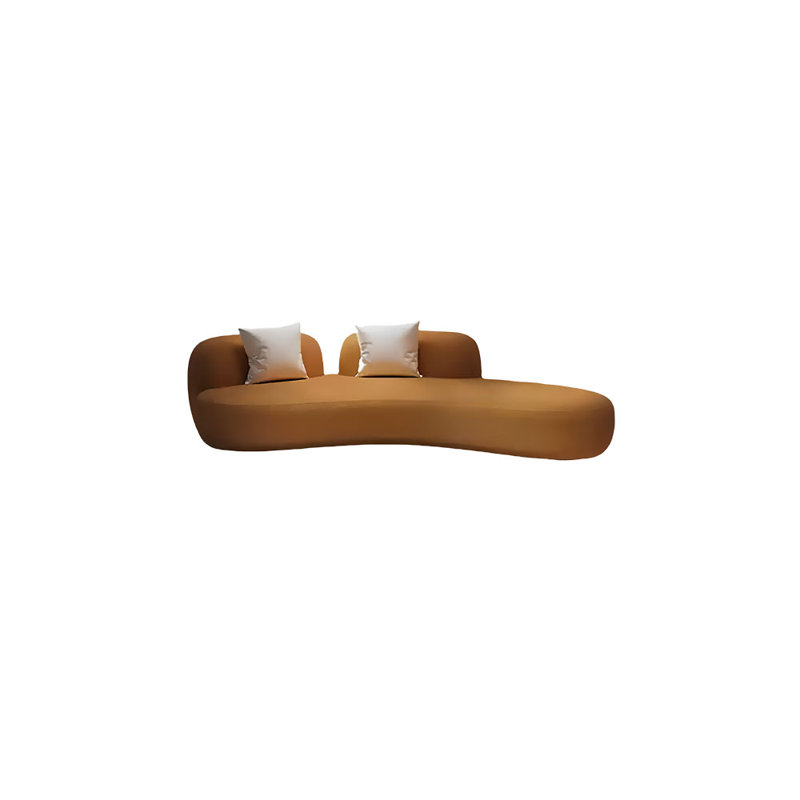 Canapé orange, 3, H 27,56 po x l 82,68 po x P 33,47 po