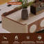 Bureau au-dessus de lit réglable en hauteur en bois massif 92,91 "Beige-130088669
