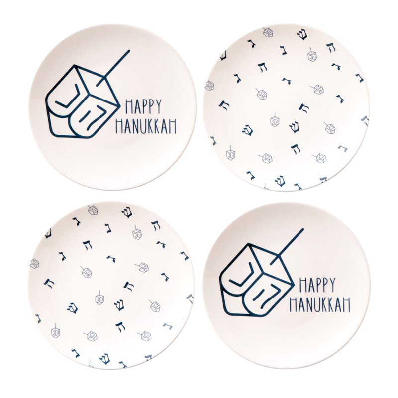 Dreidel Hanukkah Appetizer Plate