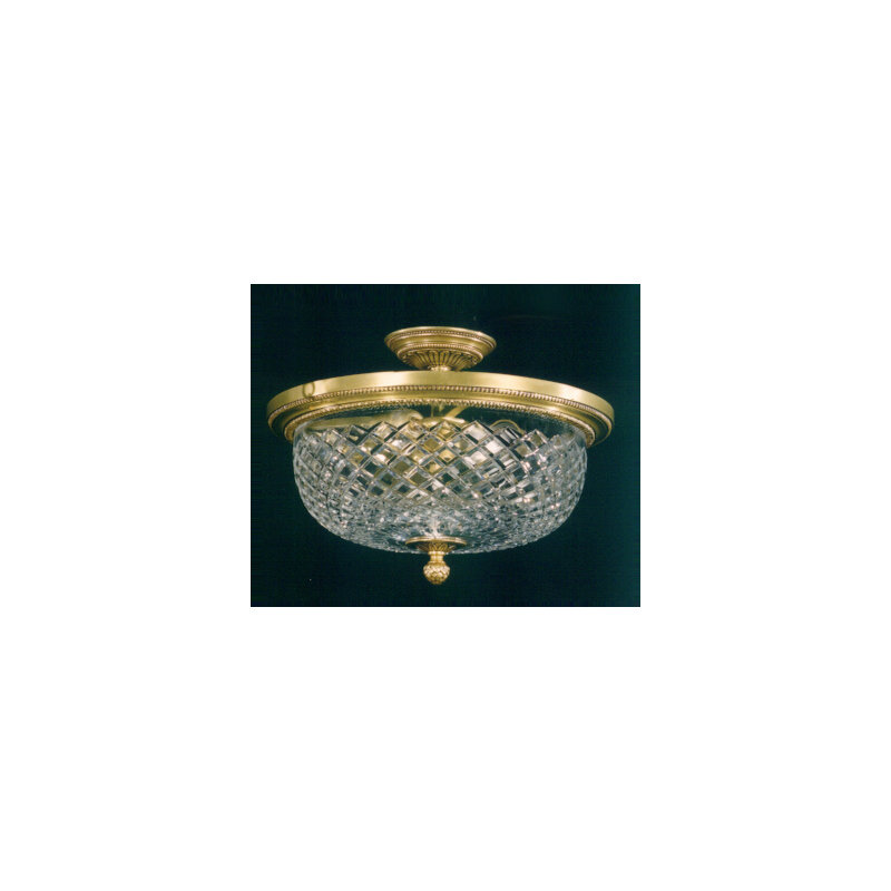 Beaudoin Crystal Semi Flush Mount, 24cm H x 32cm diameter