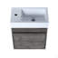 Meuble-lavabo mural flottant 18 po avec lavabo en résine et porte d'armoire à fermeture en douceur 18 po-125514967