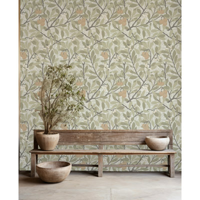 Rouleau de papier peint floral William William Tawny & Soft