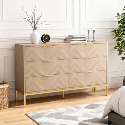 Commode double 6 tiroirs Pricillia