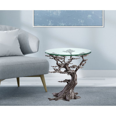 Glass Top End Table