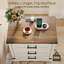 Table de chevet 3 tiroirs Modern Farmhouse avec station de charge intégrée-983614220