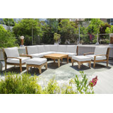 Huntington Outdoor 10 - Piece Teak Conversation Set
