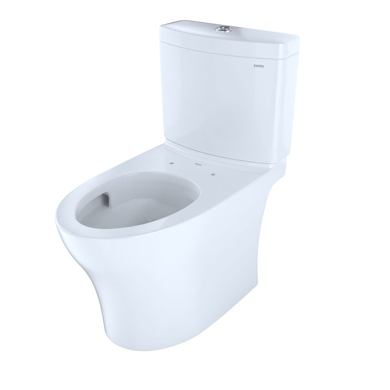 White Elongated Dual Flush Two-Piece Toilet with Tornado Flush