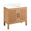 36" Ayanna Single Bathroom Vanity Set with Rectangular Undermount Sink-77153660-77153659