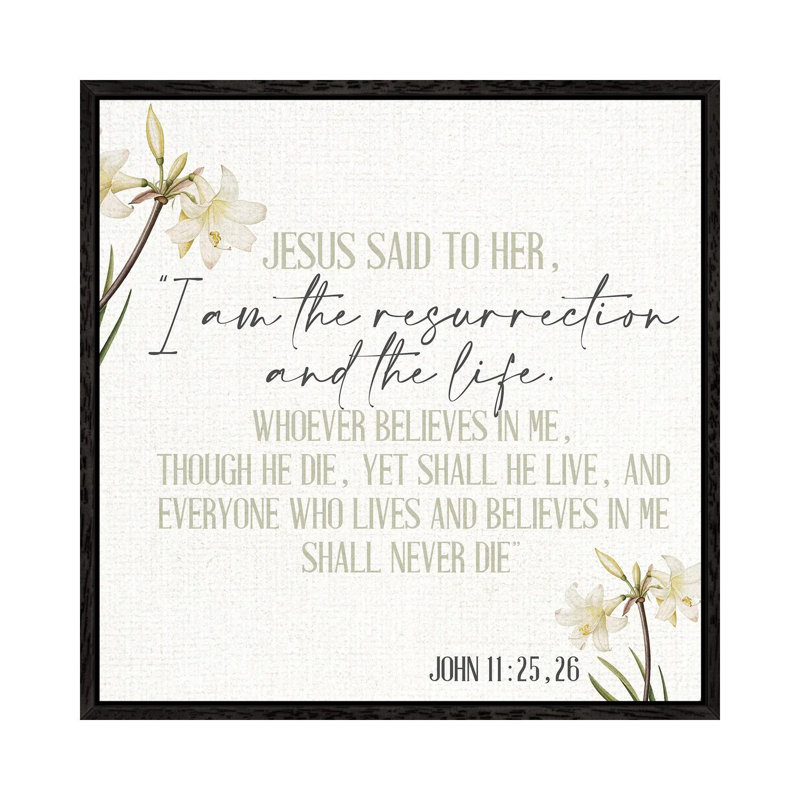 Jesus Said by Kimberly Allen - Print on Canvas, Black Framed, 66.04cm H x 66.04cm W x 3.81cm D