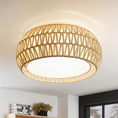 Plafonnier encastré intérieur corde 3 lumières 15,7 po Arunima