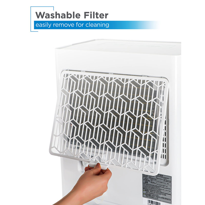 50 Pints Per Day Console Dehumidifier With Built-In Pump For Rooms Up To 4500 Sq. Ft., 50