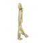 Figurine humaine abstraite en aluminium, or