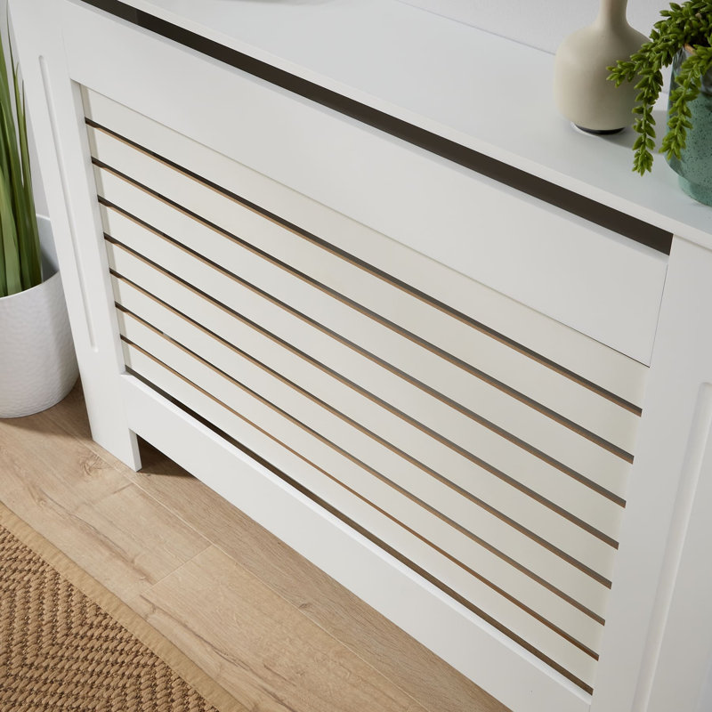 Mathusan Radiator Cover, White, 82cm H x 111.5cm W x 19cm D