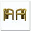 Fauteuil de cuisine en velours rembourré-308422386