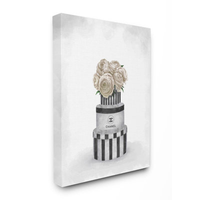 " Fashion Flower Box Stack Neutral Grey Painting "