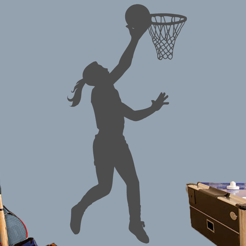 Adhésif décoratif basketball, Gris foncé