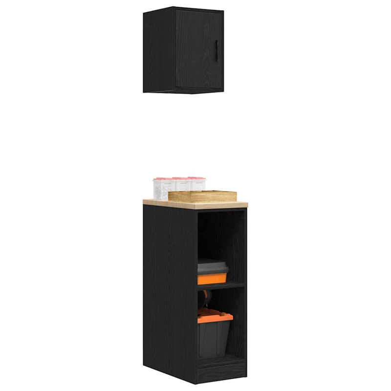 2 Piece Garage Cabinet Part Or Accessory, Black