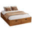 Lit plateforme avec 6 tiroirs de rangement, lit de rangement en bois de pin-767492578-767492604