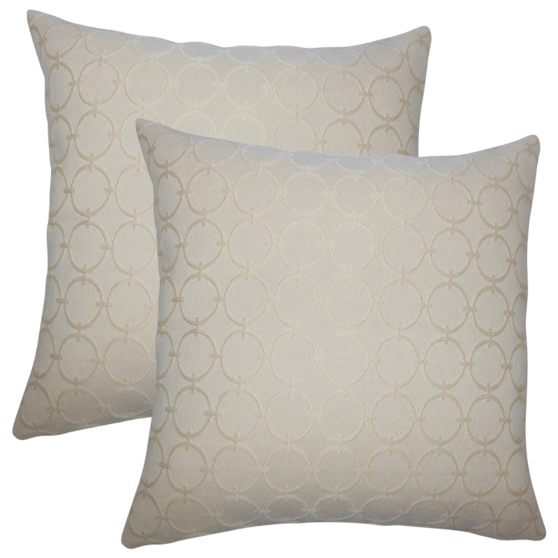Stricklin Square Pillow Cover & Insert, Sisal