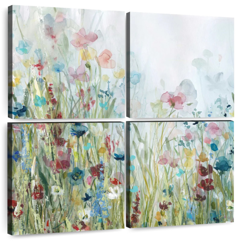 Champ de fleurs sauvages I, H 26 po x l 26 po