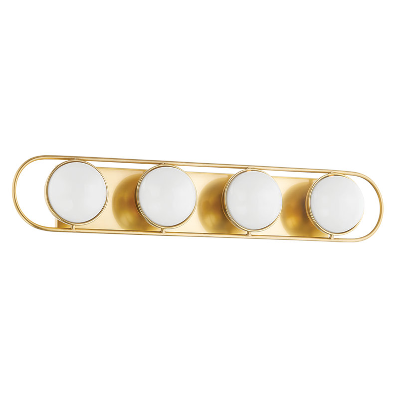Ensemble de meuble-lavabo et de salle de bain 4 lumières Amy, Laiton vieilli